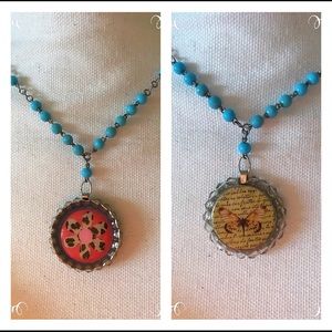 3 for $20 Handmade necklace pop top charm.